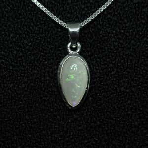 Sleek Australian Coober Pedy Opal Necklace